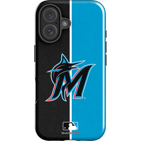 MLB Miami Marlins Split iPhone 16 Plus Impact Case